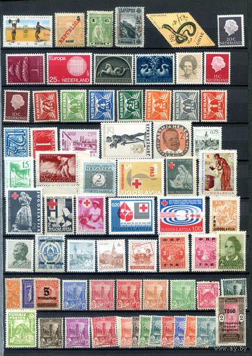 Марки разных стран 3 - 60+ марок - MNH, MLH, MH, чистые, без клея. #2-Bc-54-G-1