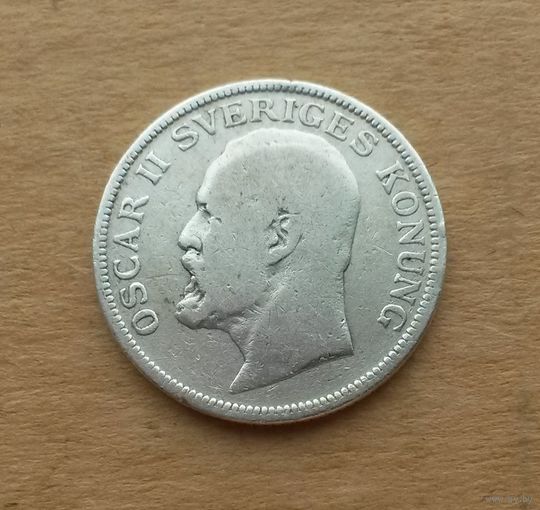 Швеция, 1 крона 1907 г., серебро 0.800, Оскар II (1872-1907)