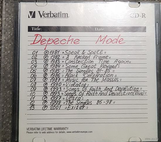 CD MP3 дискография DEPECHE MODE - 1 CD