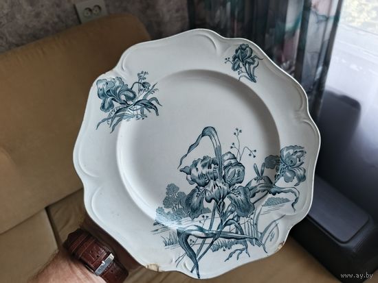 Тарелка Кузнецова. Ирисы.