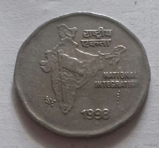 2 рупии, Индия 1998 г.