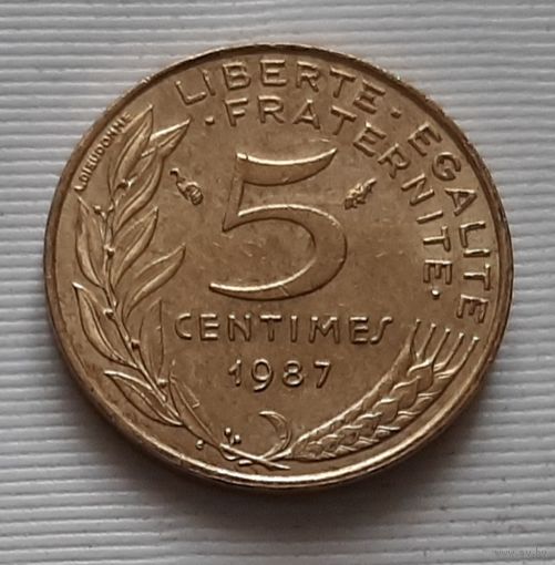 5 сантимов 1987 г. Франция