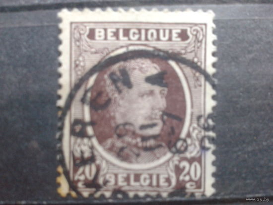 Бельгия 1922 Король Альберт 1  20 сантимов