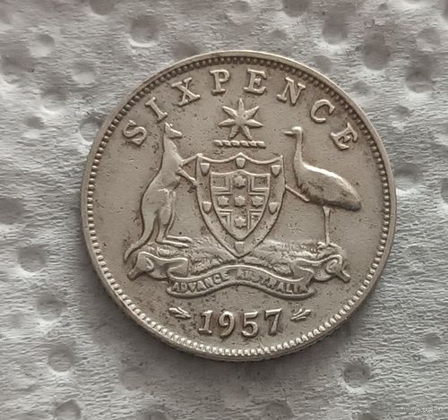 Австралия 6 пенсов 1957
