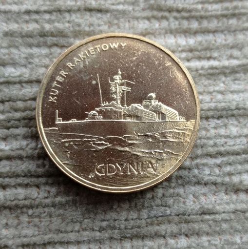 Werty71 Польша 2 злотых 2013 Польские суда - Ракетный катер Гдыня Корабль