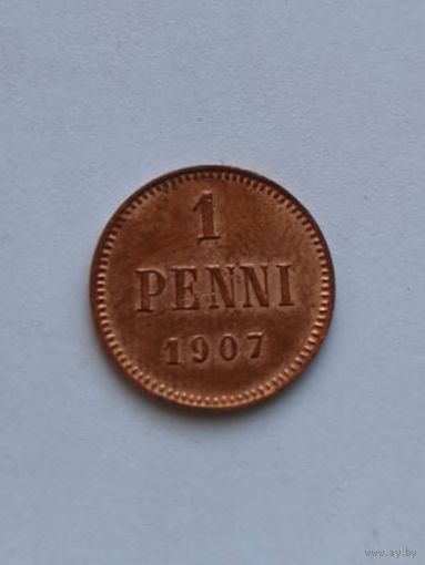1 пенни 1907 года Финляндия