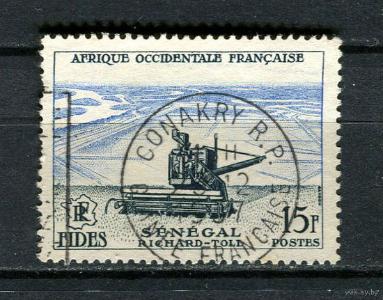 Французская Западная Африка - 1956 - Сельское хозяйство 15Fr - [Mi.78] - 1 марка. Гашеная.  (Лот 25HY)-TG3P47
