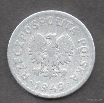 Польша. 1 злотый 1949
