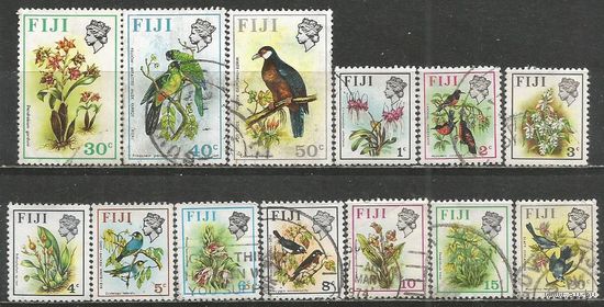 Фиджи. Флора и фауна острова. 1971г. 13 марок.