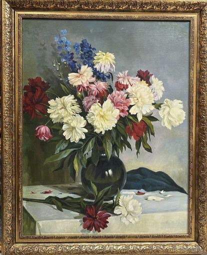 Бржозовский Г.Ф. Натюрморт.Холст, масло. Размеры: 88,5/68 см.