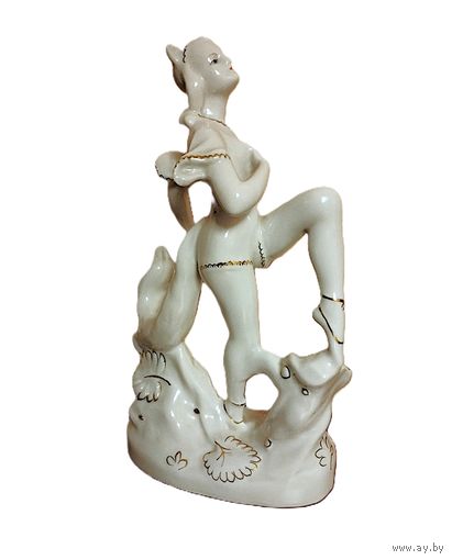 Статуэтка "Балерина - кошка" Фарфор. Дмитровский фарфоровый завод (Вербилки), скульптор Интизарян