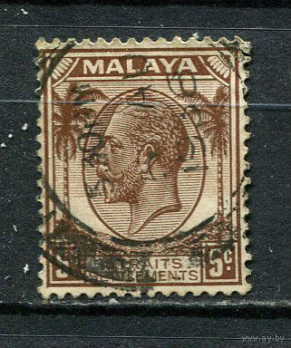 Британские колонии - Стрейтс-Сетлментс - 1936/1937 - Король Георг V 5С - [Mi.195] - 1 марка. Гашеная.  (Лот 37Gf)-T2P23