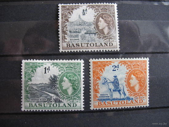 Брит. колония Басутоленд. 1961 г. в долларах, металлография. 2 фото.  см. условие.
