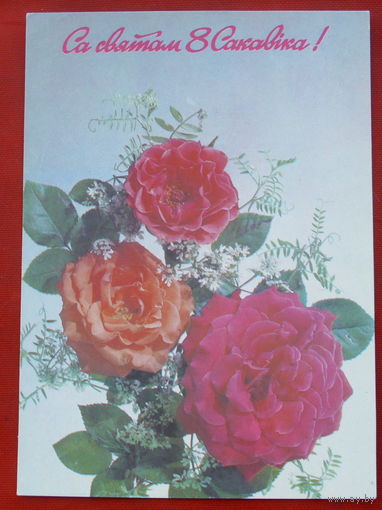 Са святам 8 сакавiка. Чистая. Дергилева. 1992 года. 1461.
