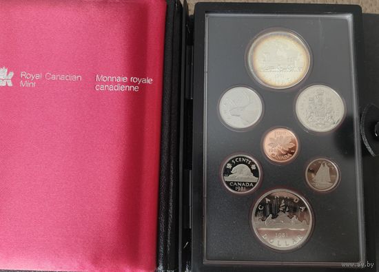Пруф набор монет Канады 1981 с серебром