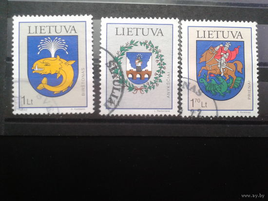 Литва 2002 Гербы городов Полная серия Михель-3,0 евро гаш