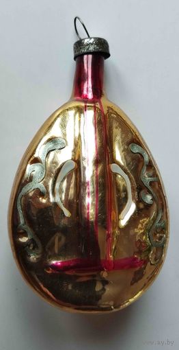 Елочная игрушка СССР. Музыкальный инструмент домра или мандолина.