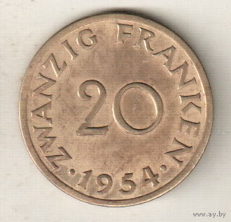 Саар 20 франк 1954