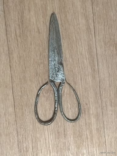 КОВАННЫЕ НОЖНИЦЫ старинные, копанина.
