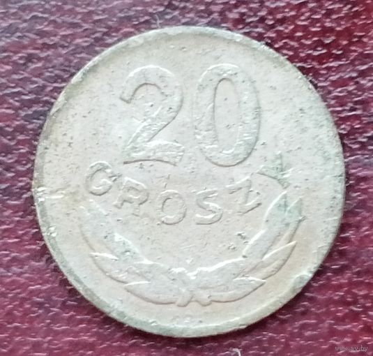 Польша 20 грошей, 1949 Медно-никелевый сплав, 3гр