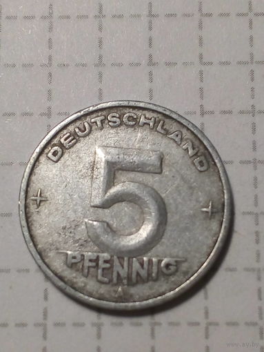5 пфеннигов ГДР 1949 год
