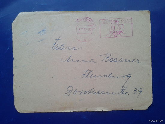 Германия 1952 прошло почту