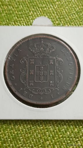 Португалия 20 реалов 1870 г ( Луиш I  )
