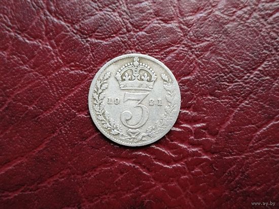 3 пенса 1921 Великобритания.