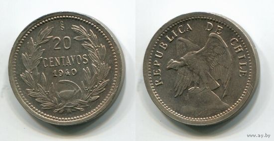 Чили. 20 сентаво (1940, XF)
