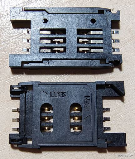 Держатель SIM-карт. 6 pin сим разъем коннектор