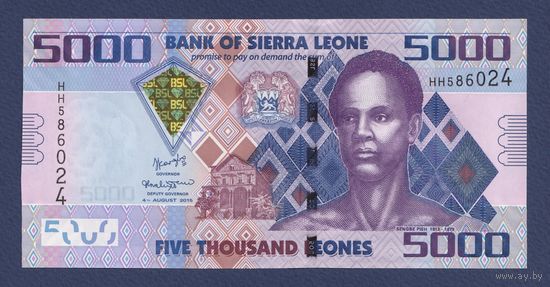 Сьерра-Леоне, 5000 леоне 2015 г., P-32с, UNC