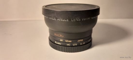 Широкоугольный объектив 0,45X для цифровых зеркальных фотокамер и видеокамер+ два UV фильтра