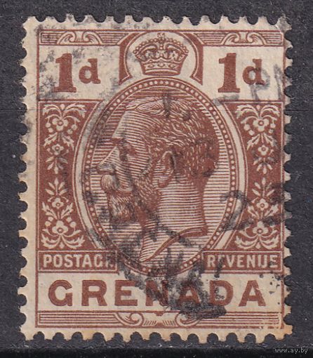 20.BrKCI. Великобритания. Колонии. Гренада. Стандарт. Георг V. 1923 г. 1P. Mi.#86.