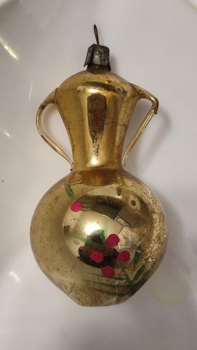 Ёлочная игрушка Ваза/Кувшин/Амфора.Высота10 см