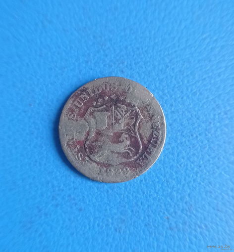 Венесуэла 5 сентимос 1929 год Соединенные Штаты Венесуэлы