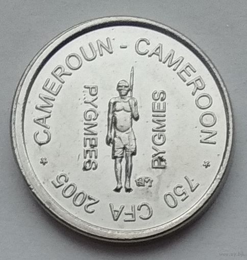 Камерун 750 франков (1/2 африка) 2005 г. Пигмеи