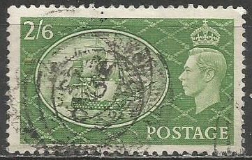 Британия. Король Георг VI. Бриг "Victori". 1951г. Mi#251.