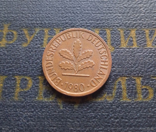 1 пфенниг 1980 (F) Германия ФРГ #11