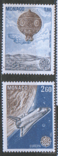 МОН. М. 1879/80. 1983. Воздушный шар. Косм. корабль Шаттл. ЧиСт.