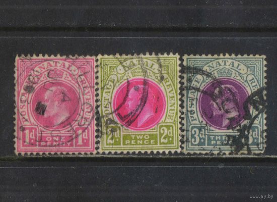 GB Колонии Наталь 1902 EVII Стандарт #59,61,63