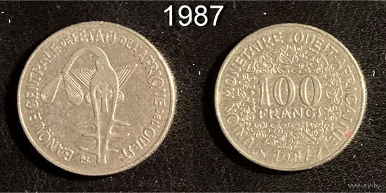 Западная Африка 100 франков, 1987