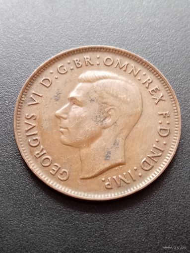 Австралия 1 пенни 1948 г. -   Георг VI