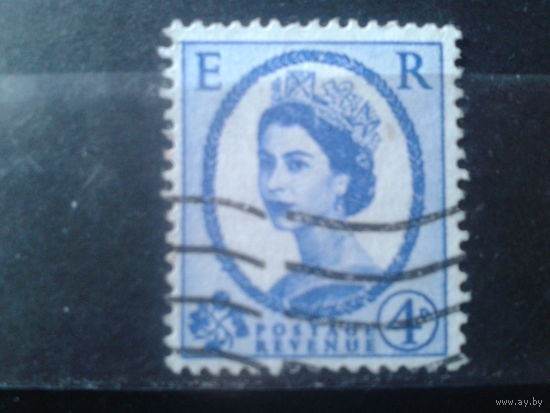 Англия 1958 Королева Елизавета 2  4 пенса