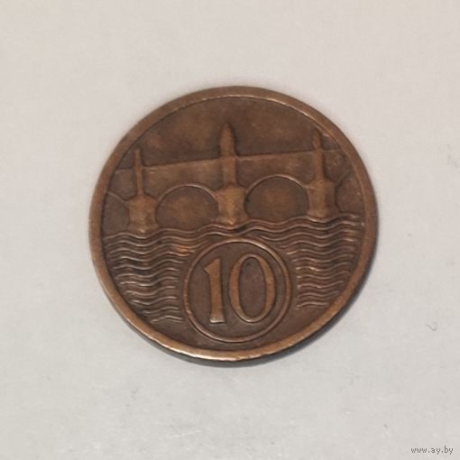 Чехословакия 10 геллеров 1928 г.