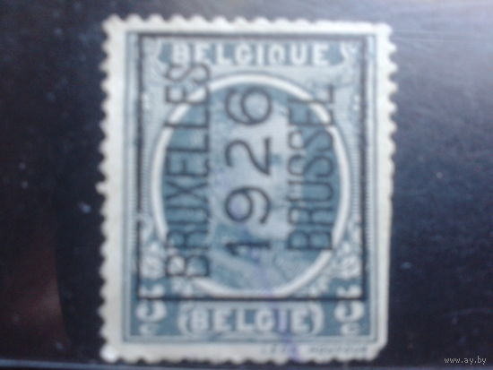 Бельгия 1926 Король Альберт 1, надпечатка предварительного гашения