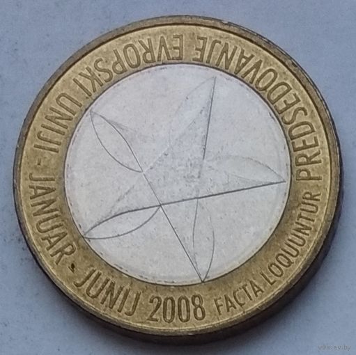 Словения 3 евро 2008 г. Председательство Словении в Евросоюзе