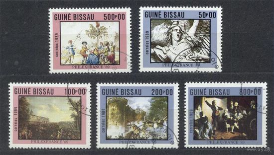 Живопись Франции. 1989. Гвинея Бисау. Серия 5 марок