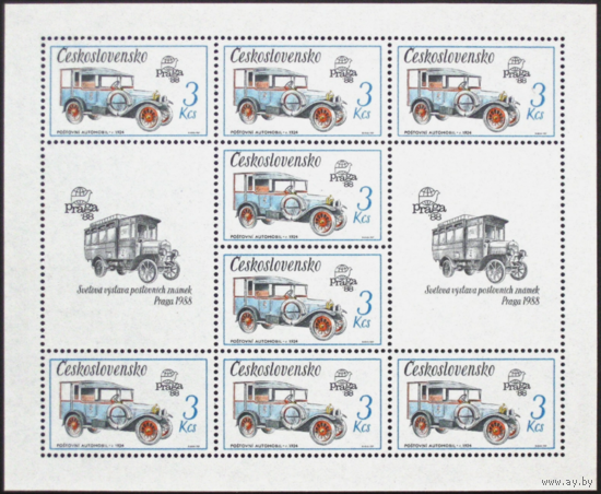 1987. Чехословакия. Филвыставка, автомобиль.  MNH