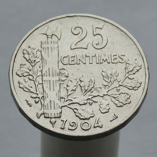 Франция 25 сантимов 1904