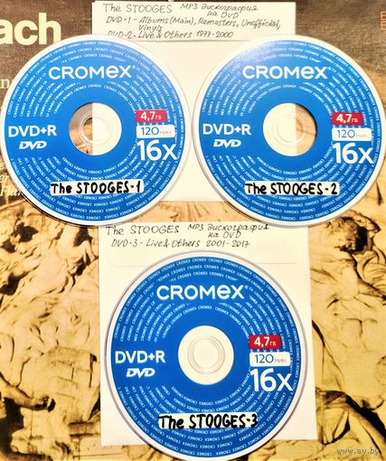 DVD MP3 дискография The STOOGES (Garage Rock, Hard Rock, Proto-Punk) - 3 DVD